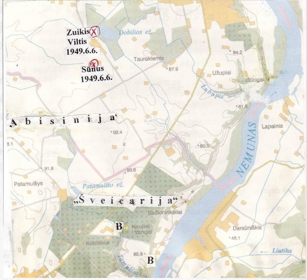 Partizanų Jurgio Gelčio-Zuikio, Kosto Navicko-Vilties ir Klemenso Išganaičio-Sūnaus žūties vieta